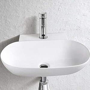 Lavoar oval DETROIT, cu montaj pe perete 56x36,5cm - Alb