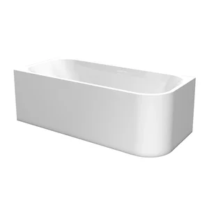 Cada dreptunghiulara freestanding Florida Maugli de colt stanga Alb Lucios 150 cm